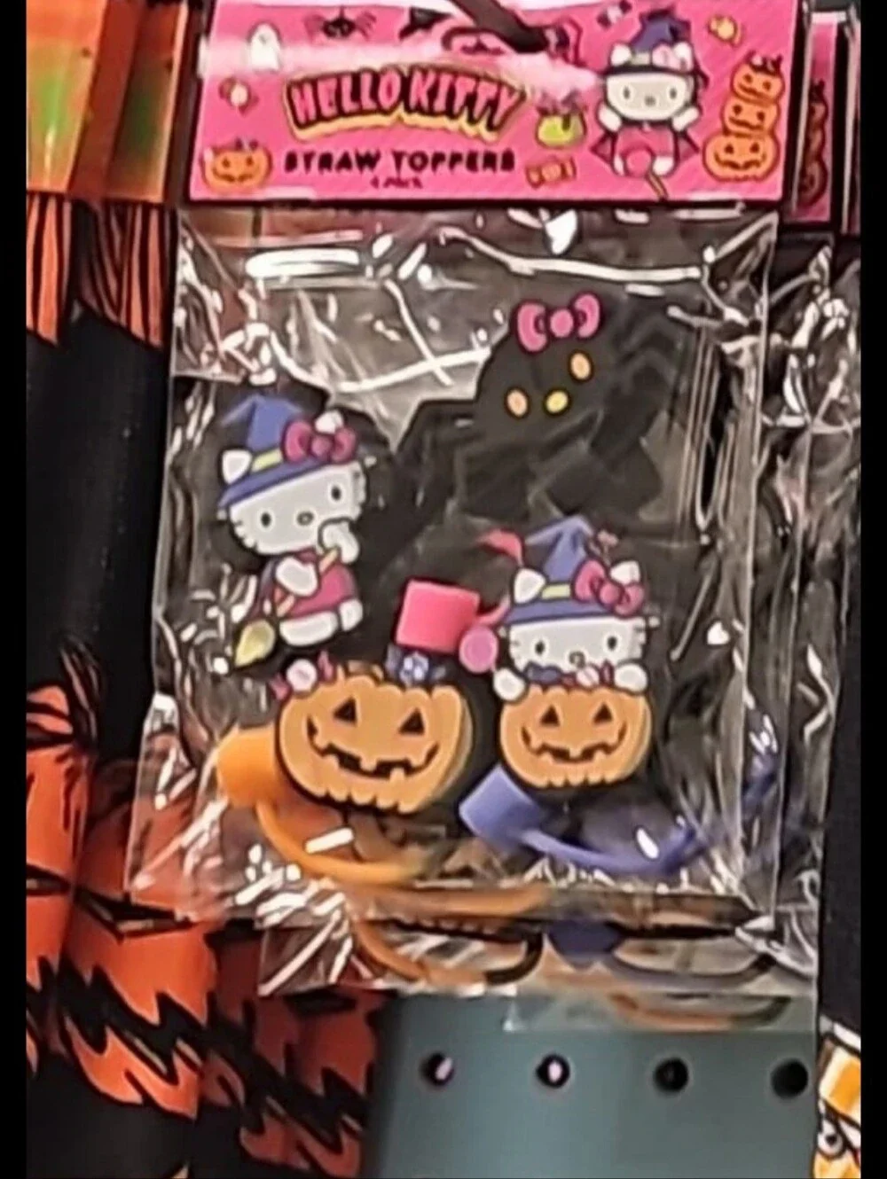 Hello Kitty HALLOWEEN Straw Toppers NIP